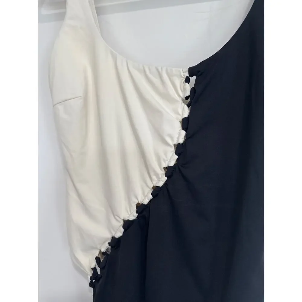 L*Space Solstice Bitsy Cutout Colorblocl One Piece Bathing Suit Size M - Picture 3 of 5